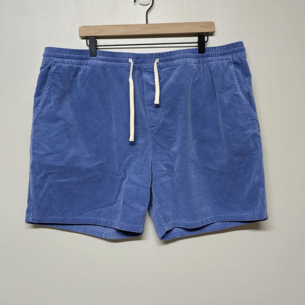 Marine Layer Men's Saturday 6" Corduroy Shorts Size XXL Marina Blue Summer NWT